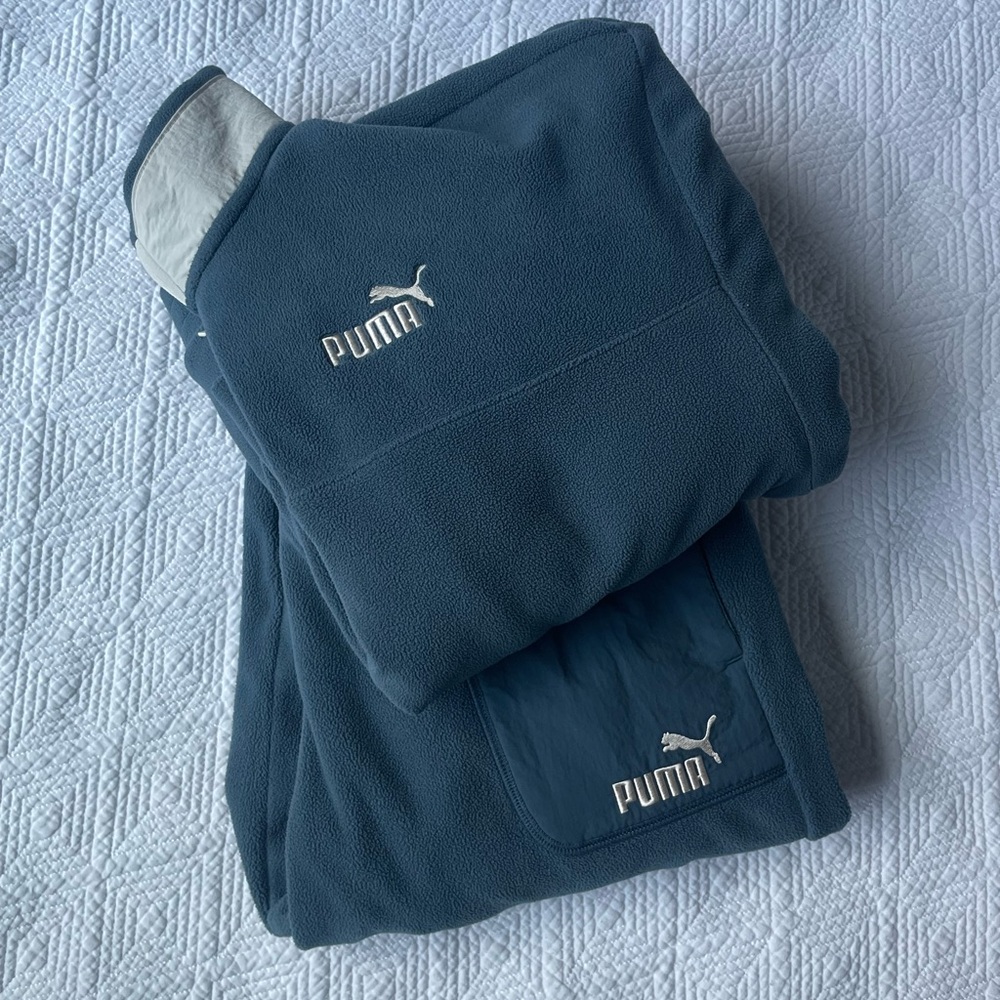 Puma Teal Sweat Suit Kit Fleece